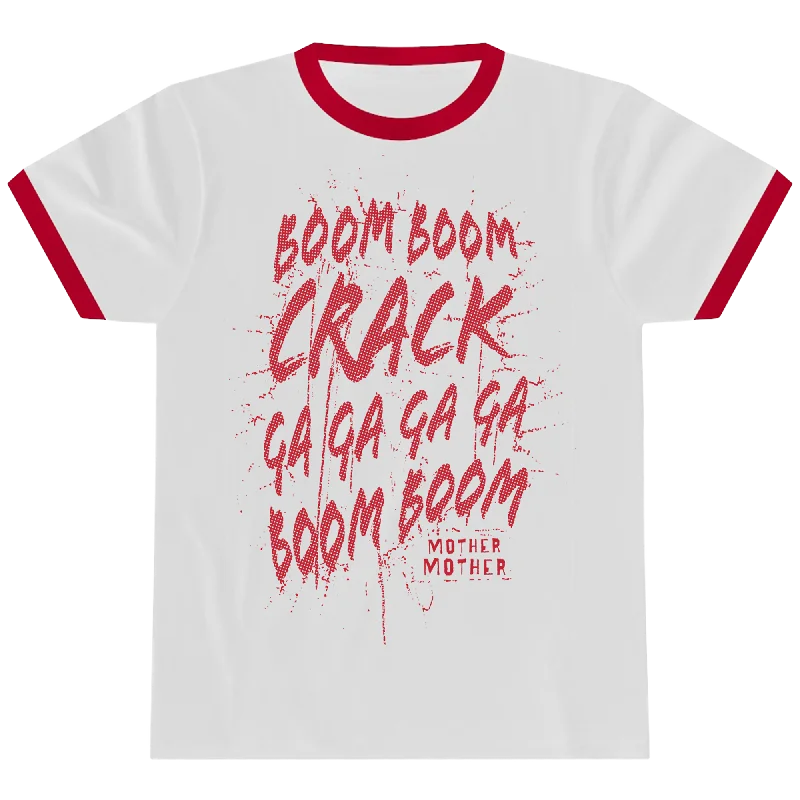 Women's Round-Neck BlouseBoom Boom Crack Ringer Tee