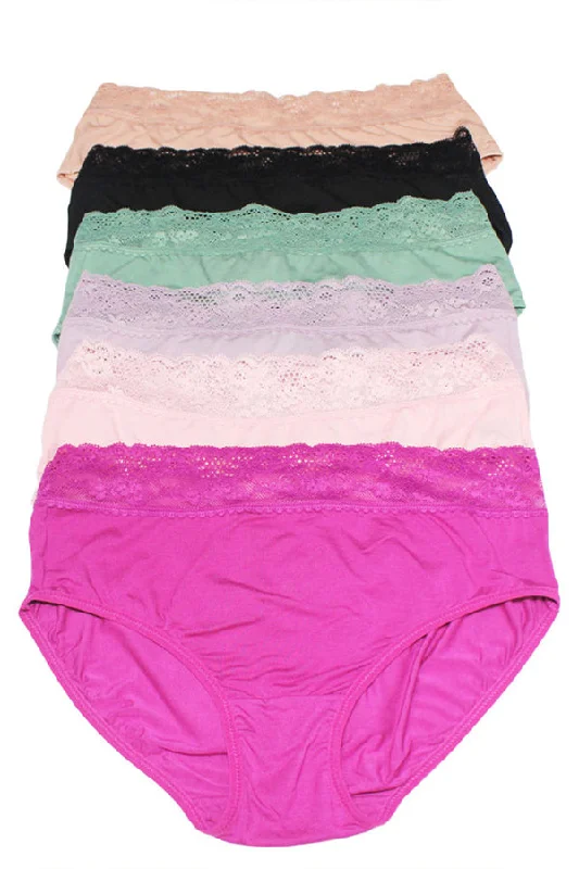 lightweight cotton briefs with a breathable modal fabricLace Band High Waist Soft Panty