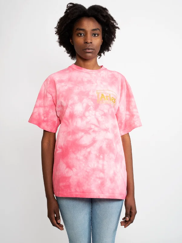 Women's Blouse with BeltT-shirt Tie Dye Rosa