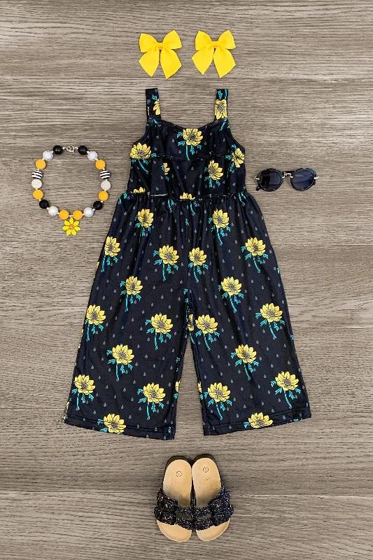 Women's Jumpsuits with Tapered LegBlack Sunflower Jumpsuit