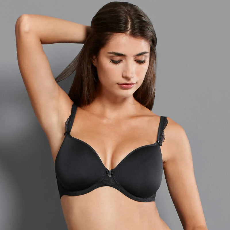 smoothing high-neck braROSA FAIA SELMA WIRED BRA WITH SPACER CUPS BLACK