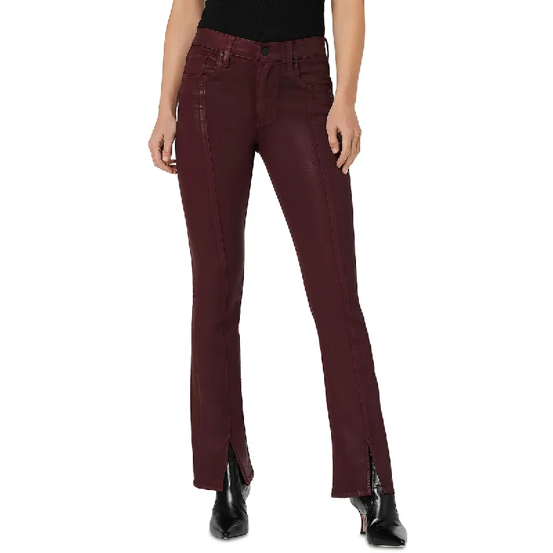  Women's High-Waisted PantsWomens High Rise Slit at bottom of lefg High-Waisted Pants