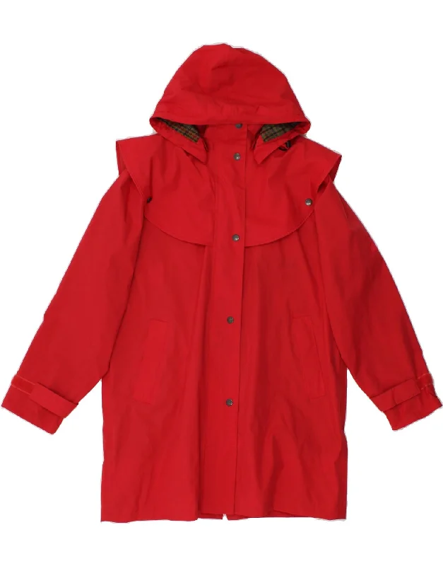 Women's Coats with ZipperJACK MURPHY Womens Hooded Raincoat UK 10 Small Red Polyester