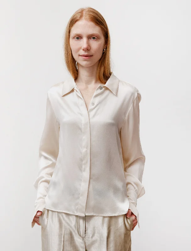 Women's Long-Sleeve BlousePeregrine Silk Blouse Ivory