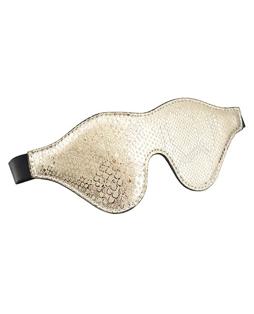 plus-size full-bust braSpartacus Blindfold W-leather - White Snakeskin Micro Fiber