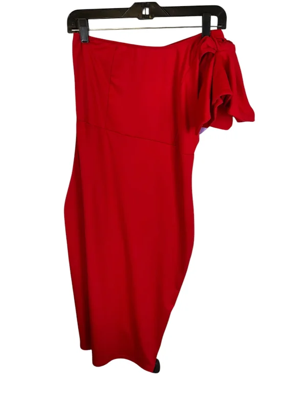 Women's Short-Sleeve DressesDress Party Short By Clothes Mentor In Red, Size: M