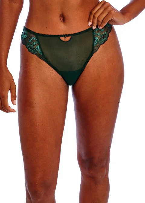 smoothing high-waisted bra for tummy controlLoveland Deep Emerald Brief