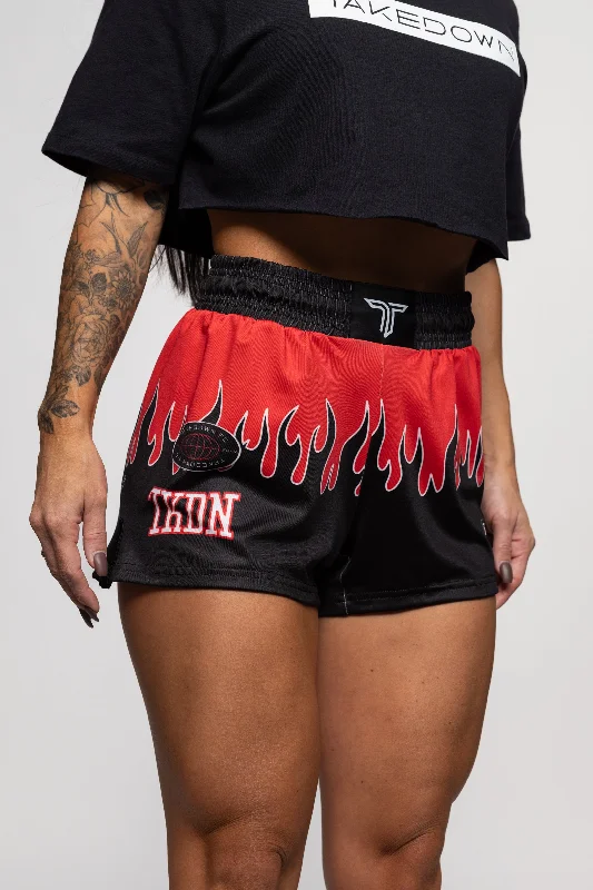 Fire FC Women's Fight Shorts (3" Inseam) - Fire