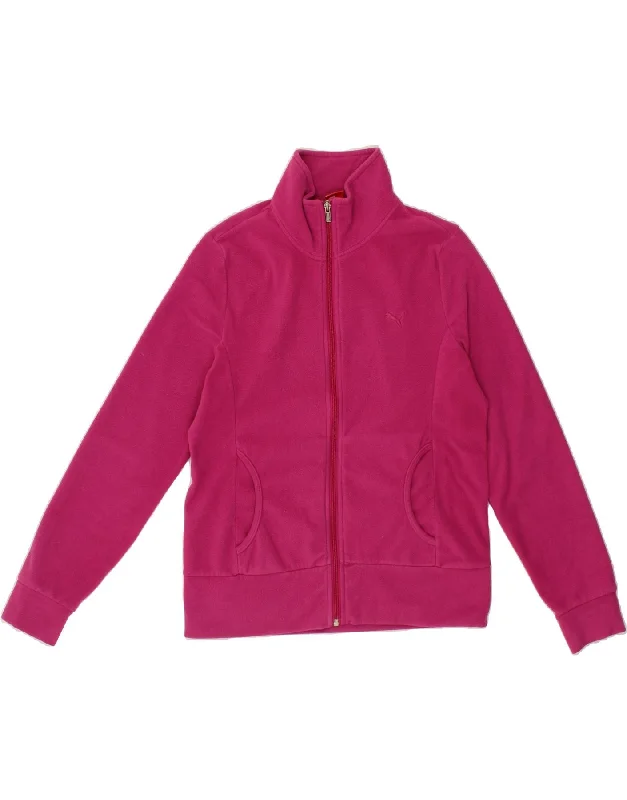 Women's Coats with Fur Trimmed BeltPUMA Womens Fleece Jacket UK 14 Large Pink