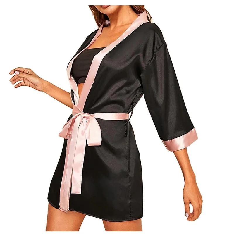 women's pajamas with a charming floral patternSilk Ribbon Bridesmaid Robes