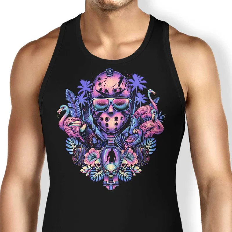 Women's High-Neck BlouseTropical Camper - Tank Top