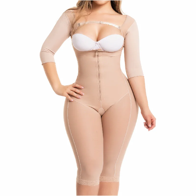 lightweight body suit for layering under clothesSalome 0525 Faja Colombiana Postquirúrgica Manga Larga para Mujer