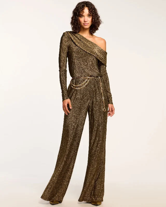 Women's Jumpsuits with Short LengthManny Off-The-Shoulder Sparkle Jumpsuit