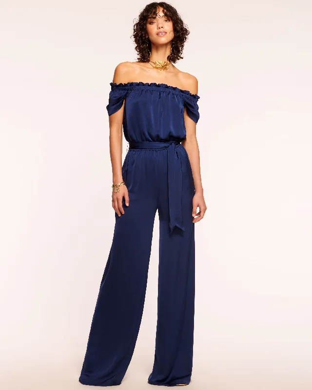 Women's Jumpsuits with Square CollarLee Off-The-Shoulder Jumpsuit