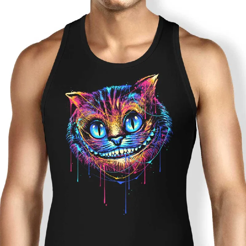 Women's Blouse with Long LengthColorful Cat - Tank Top