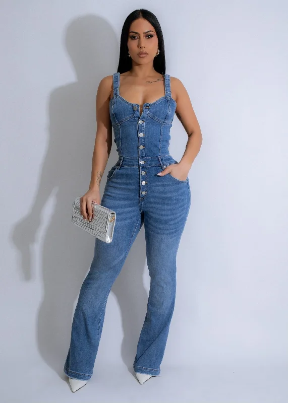 Women's Jumpsuits with Straight LegUrban Maven Jumpsuit Light Denim