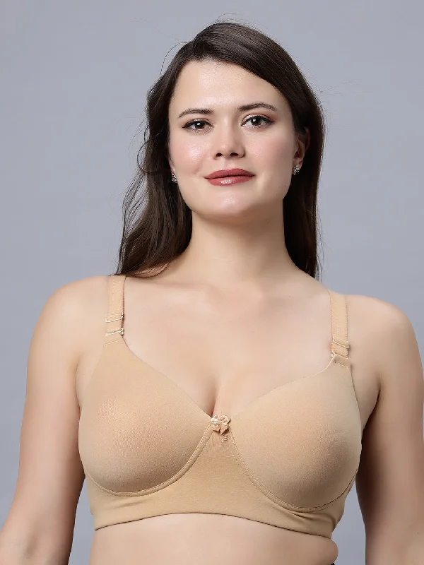 convertible bra for strapless dressesPadded Medium Coverage  T-shirt Skin Color Bra (Pack of 1)