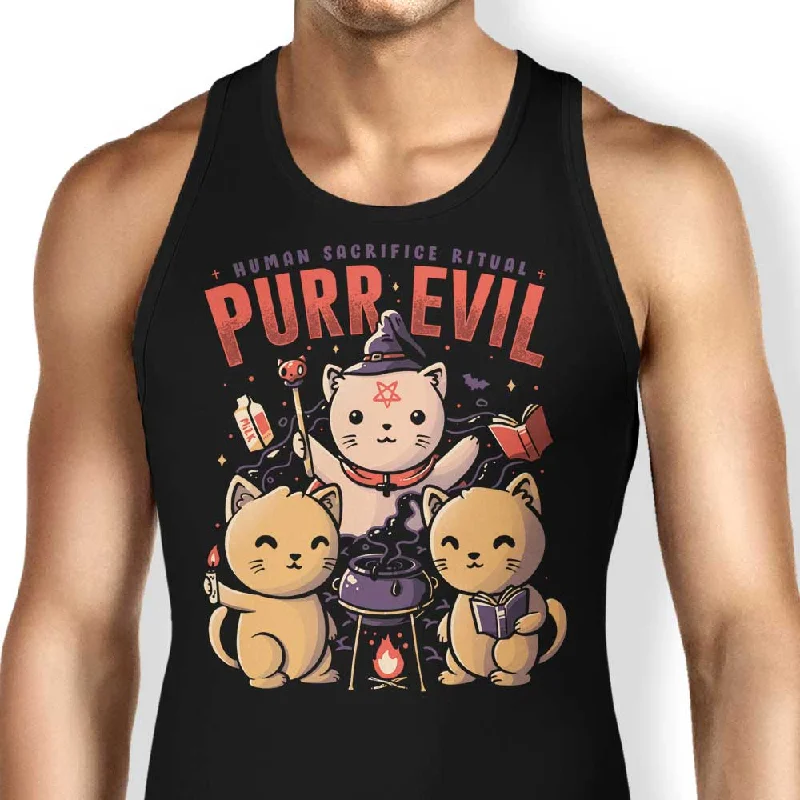 Women's Blouse with Sweetheart CollarPurr Evil - Tank Top