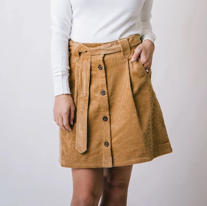 Women's Slim Fit SkirtsCorduroy Button Front Skirt