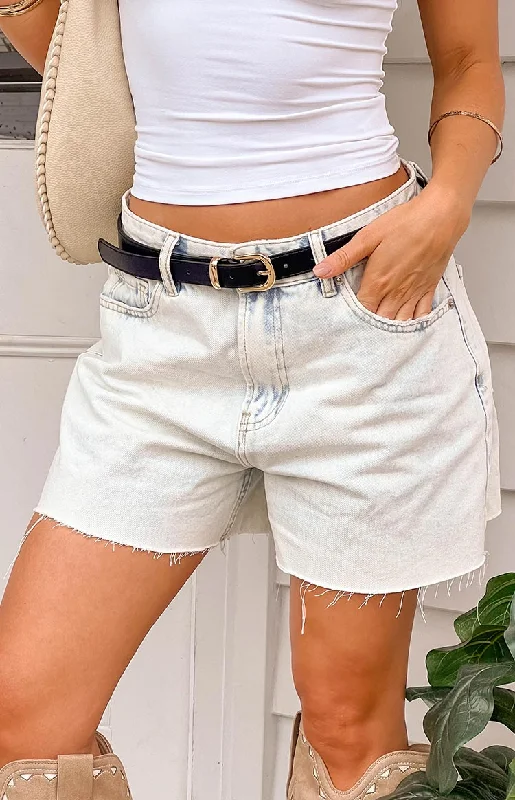 Women's Preppy ShortsAnnette Acid Wash Denim Shorts