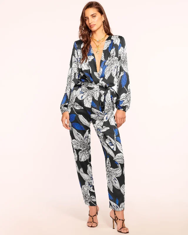 Women's Jumpsuits with Wide CollarValery V-Neck Jumpsuit