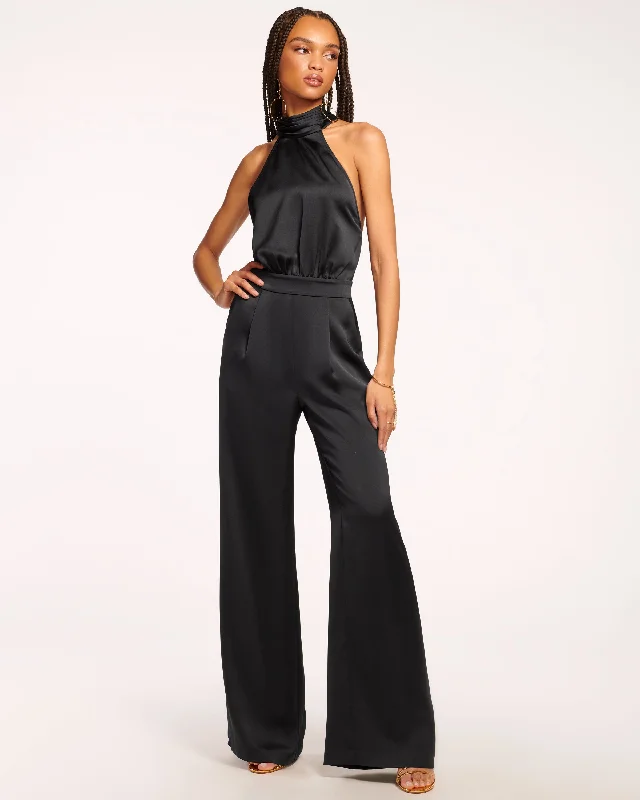 Women's Jumpsuits with DrawstringTatiana Wide Leg Halter Jumpsuit