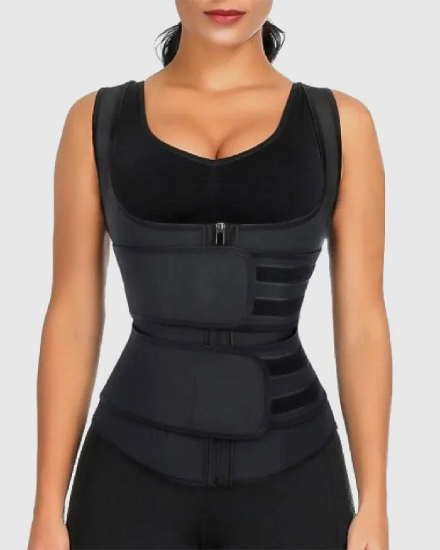 seamless body brief with ruffled edges4013 Sweat Vest Double Belt