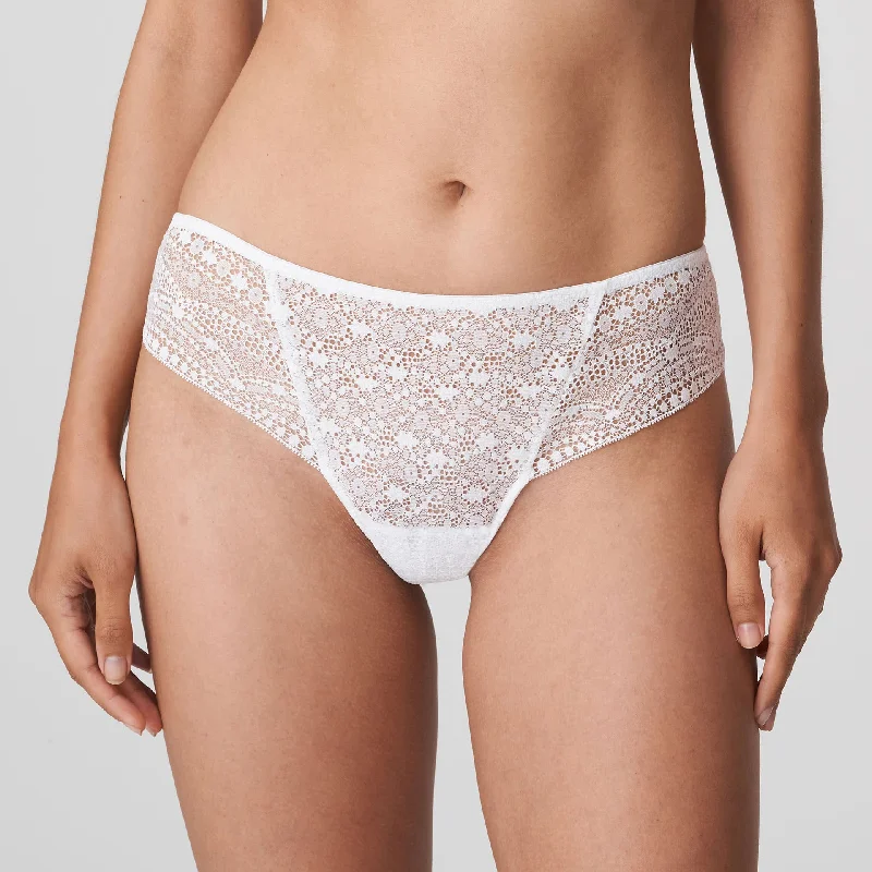 moisture-wicking mesh panties with a breathable modal lining for intense workoutsPrima Donna Twist Thong - Epirus - White