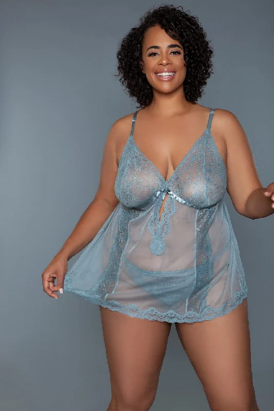 convertible plunge bra with lace trimGeovan Lace Cup Babydoll Grey