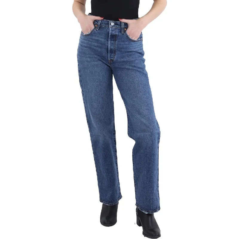 Women's Jodhpurs with Lapel CollarWomens High Rise Stretch Straight Leg Jeans