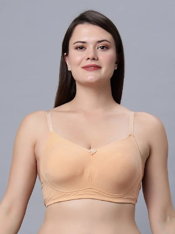 mastectomy bra with pocketsFull Coverage Non Padded Bra Skin color (Pack of 1)