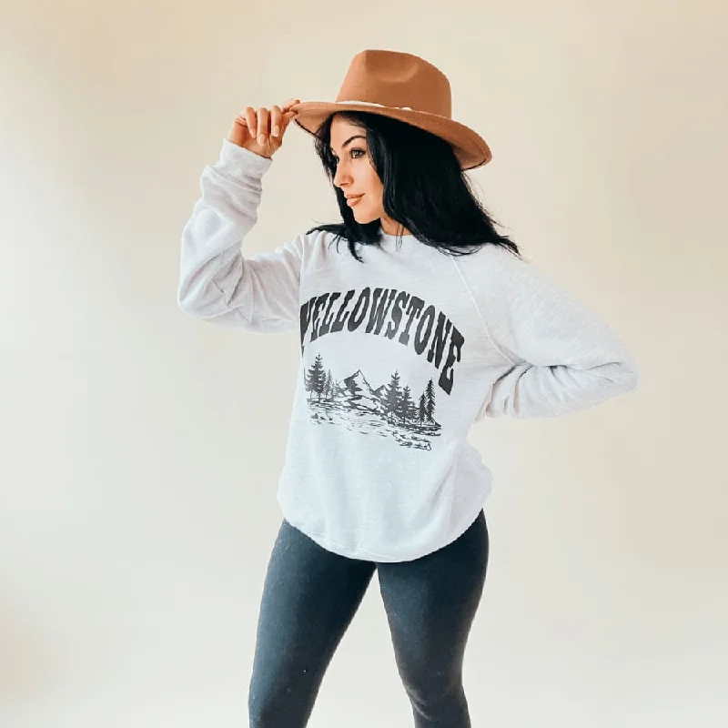 Women's Hooded Sweatshirts with Warm FabricYellowstone Crewneck