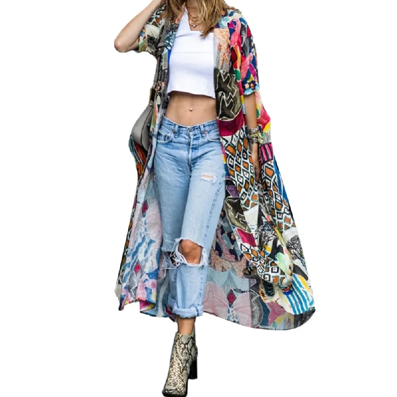 women's pajamas with a cozy, warm feelBohemian Printed Cotton Kimono