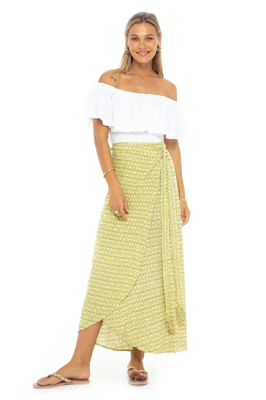 Women's Scalloped Hem SkirtsPsychedelic Wrap Skirt