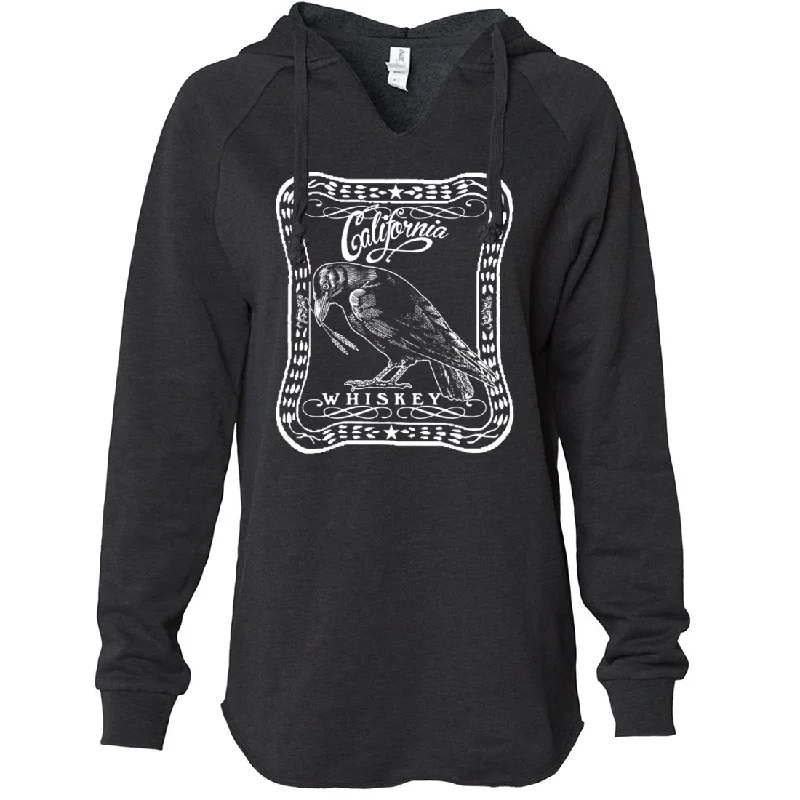 Women's Hooded Sweatshirts with Chenille LiningCalifornia Crow Whiskey Women's Soft Hooded Pullover