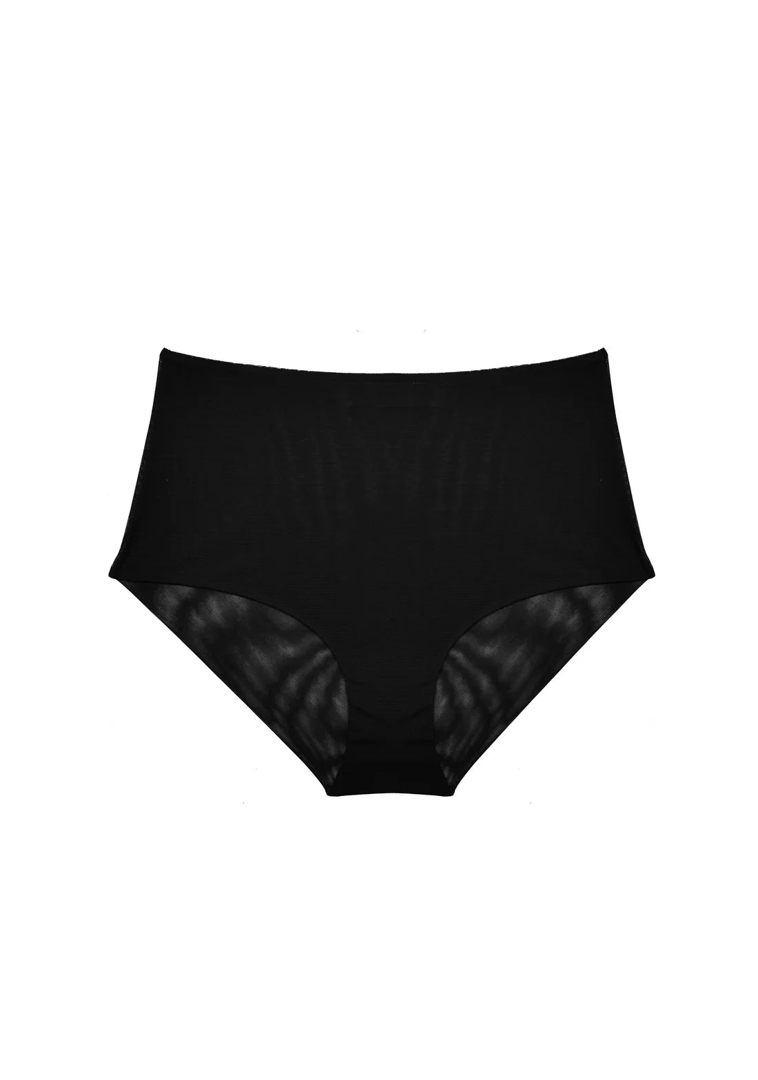 plus-size demi-cup bra with lace overlayBlack Gia High Waist Brief