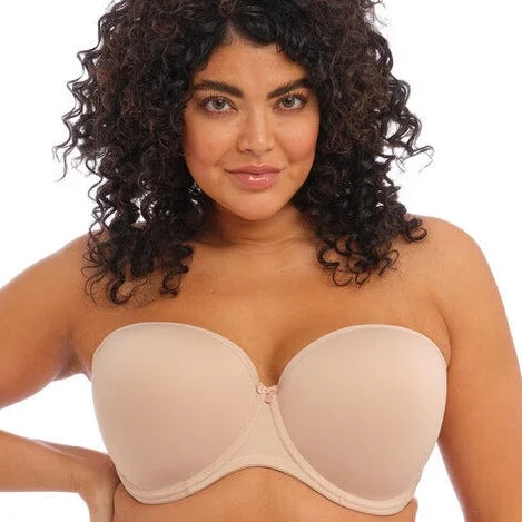 wireless bra with molded cupsELOMI SMOOTH UW MOULDED STRAPLESS BRA SAHARA