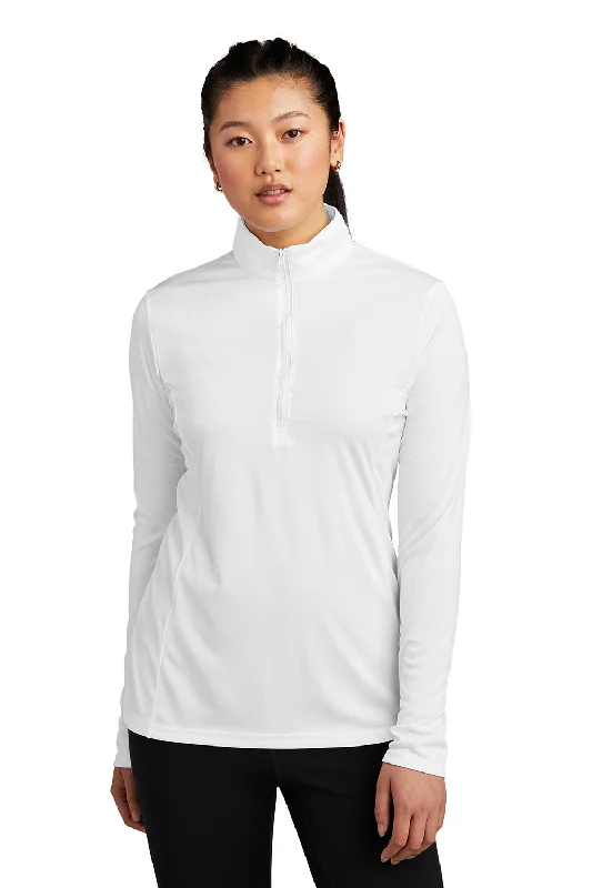 Women's Hooded Sweatshirts with Damask LiningSport-Tek Womens Competitor Moisture Wicking 1/4 Zip Sweatshirt - White