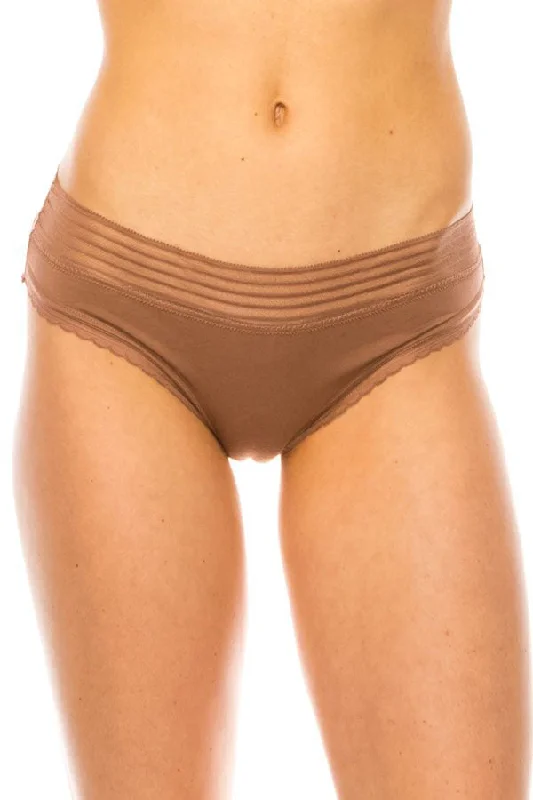 cotton-blend briefs with a built-in bra for added supportSuper Soft Mesh Lace Band Panty