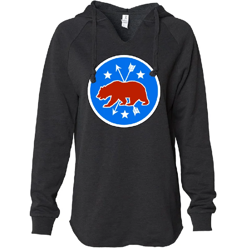 Women's Hooded Sweatshirts with Fleece LiningCalifornia Republic Arrow Star Emblem Women's Soft Hooded Pullover