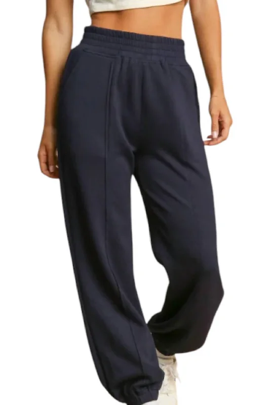 Women's Jodhpurs with Wide CollarLuxeknit Joggers In Midnight