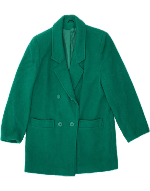 Women's Denim CoatsST. BERNARD Womens Double Breasted Coat UK 12 Medium Green Wool