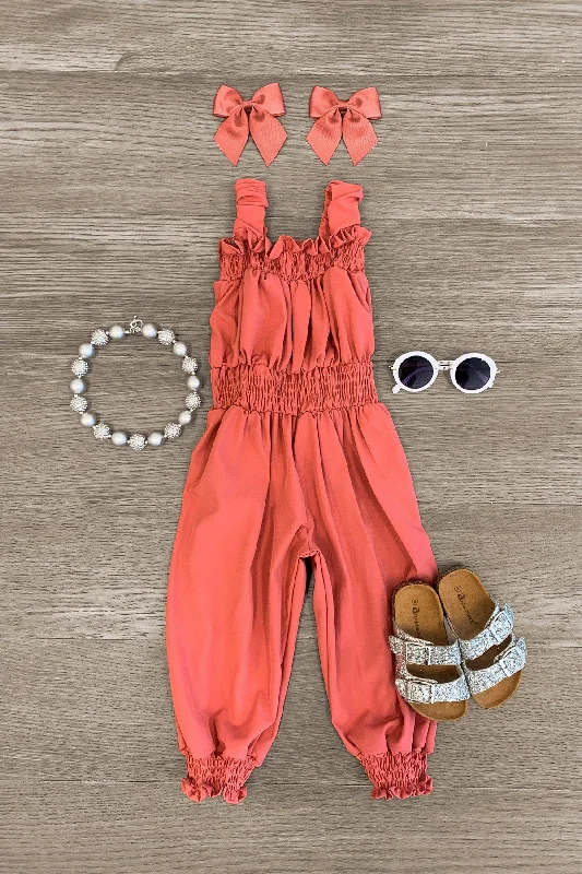 Women's Jumpsuits with Ankle LengthRose Pink Cinch Jumpsuit