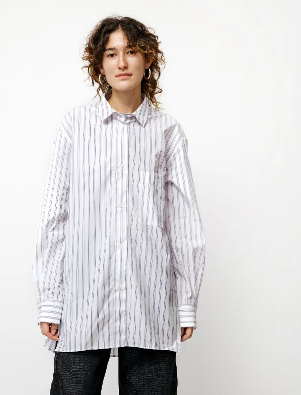 Women's Blouse with Shirt CollarWirthe Multi Stripe Shirt