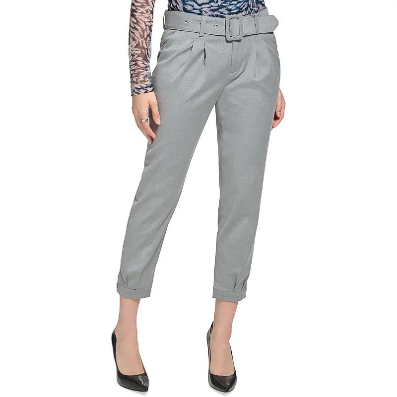 Women's Jodhpurs with Shirt CollarPetites Womens Heathered Pleated Dress Pants