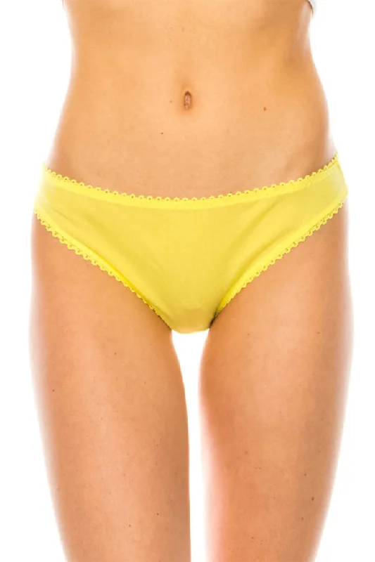 lightweight silk panties with a stretch lace trim for a flirty lookTrim Soft Bikini Panty