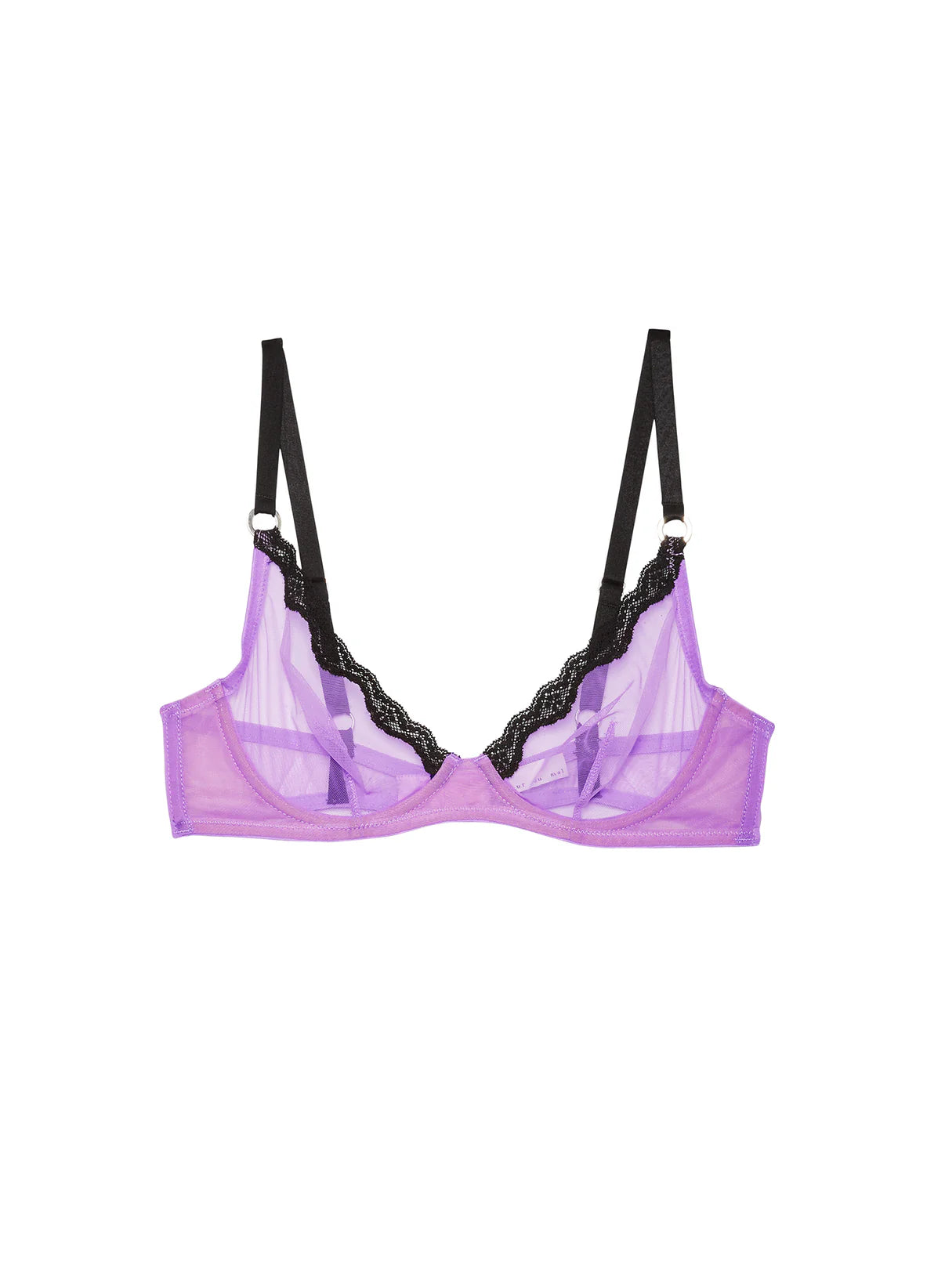 seamless bra for minimizersSpring Lavender Sheer Tulle Full Cup Demi Bra