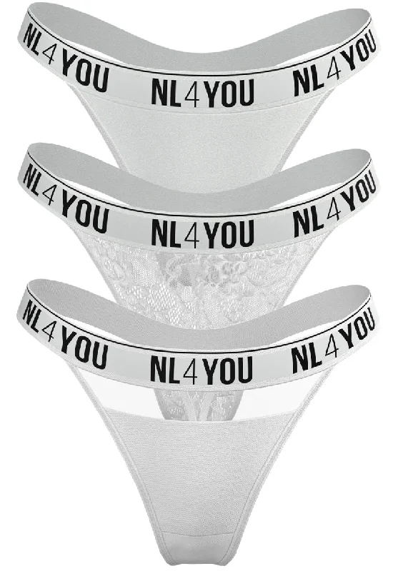 lightweight mesh panties with a lace overlay for a romantic touchПромо Пакет - 3 броя Дамски прашки