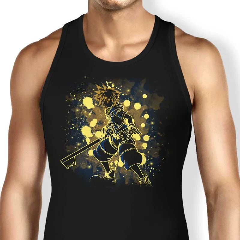 Women's Blouse with Square CollarInked Keyblade - Tank Top