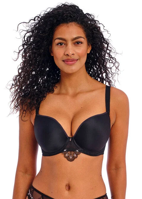 moisture-wicking sports braLoveland Boudoir Noir Uw Moulded Plunge T-shirt Bra